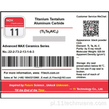Ekskluzywny materiał chemiczny TI2TA2ALC3 Czarny proszek